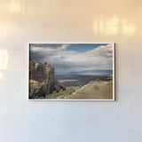 Colorado Scene by Debra Van Swearingen. shown as a paper print in a white frame. Available as a archival giclee rolled canvas, fine art paper, or poster print. SKU 88676i.