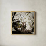 Connection by Debra Van Swearingen. Shown in a natural wood glass frame for a timeless modern aesthetic. Available as an archival giclee rolled canvas, fine art paper, or poster print. SKU 63819a.