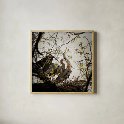 Connection by Debra Van Swearingen. Shown in a natural wood glass frame for a timeless modern aesthetic. Available as an archival giclee rolled canvas, fine art paper, or poster print. SKU 63819a.
