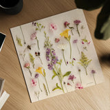 Cottage Flora I by Debra Van Swearingen. Shown as a detailed flat fine art print, highlighting archival giclee quality. Available as an archival giclee rolled canvas, fine art paper, or poster print. SKU 86783a.