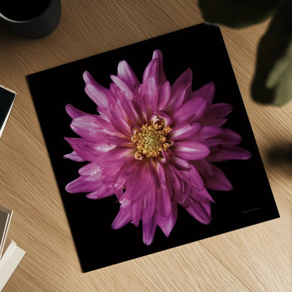 Dahlia V by Debra Van Swearingen. Shown as a detailed flat fine art print, highlighting archival giclee quality. Available as an archival giclee rolled canvas, fine art paper, or poster print. SKU 89720a.