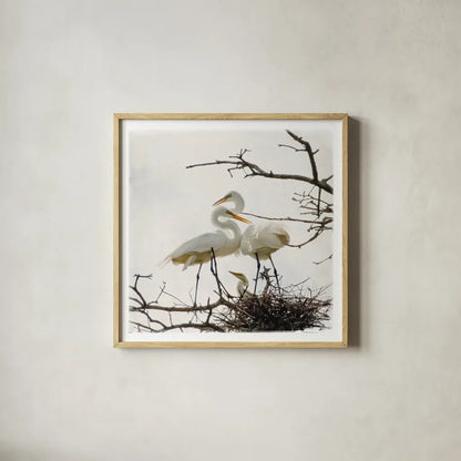 Devotion by Debra Van Swearingen. Shown in a natural wood glass frame for a timeless modern aesthetic. Available as an archival giclee rolled canvas, fine art paper, or poster print. SKU 63782a.