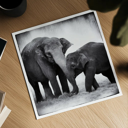 Elephant III by Debra Van Swearingen. Shown as a detailed flat fine art print, highlighting archival giclee quality. Available as an archival giclee rolled canvas, fine art paper, or poster print. SKU 20879a.