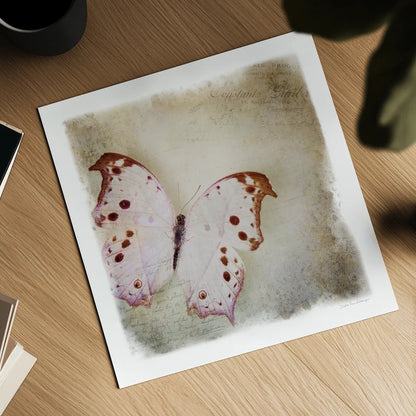 Floating Butterfly II by Debra Van Swearingen. Shown as a detailed flat fine art print, highlighting archival giclee quality. Available as an archival giclee rolled canvas, fine art paper, or poster print. SKU 25791a.