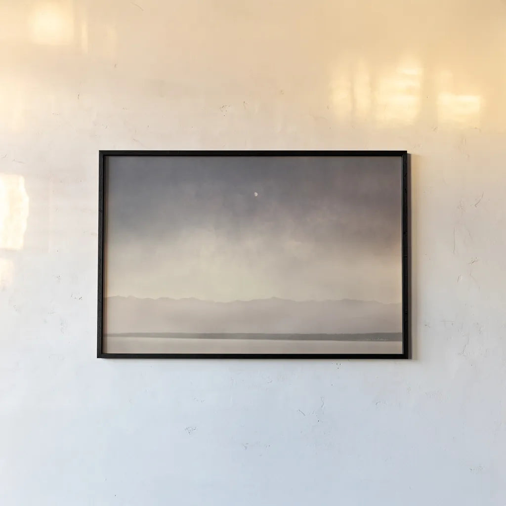 How High is the Moon by Debra Van Swearingen. shown as a paper print in a black flame. Available as a archival giclee rolled canvas, fine art paper, or poster print. SKU 85634i.