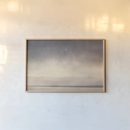 How High is the Moon by Debra Van Swearingen. shown as a paper print in a natural frame. Available as a archival giclee rolled canvas, fine art paper, or poster print. SKU 85634i.