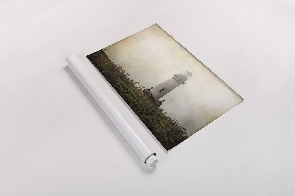 Lonely Lighthouse II by Debra Van Swearingen. shown as a rolled paper print. Available as archival giclee rolled canvas, fine art paper, or poster print. SKU 47844i.