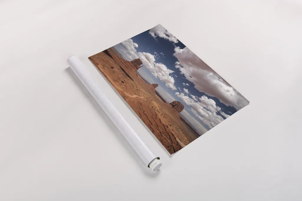Monument Valley I by Debra Van Swearingen. shown as a rolled paper print. Available as archival giclee rolled canvas, fine art paper, or poster print. SKU 81265i.