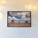 Monument Valley III by Debra Van Swearingen. shown as a paper print in a black flame. Available as a archival giclee rolled canvas, fine art paper, or poster print. SKU 81267i.