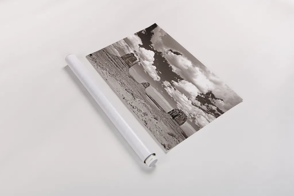 Monument Valley III Sepia by Debra Van Swearingen. shown as a rolled paper print. Available as archival giclee rolled canvas, fine art paper, or poster print. SKU 81271i.