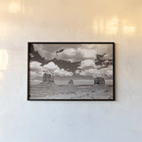 Monument Valley III Sepia by Debra Van Swearingen. shown as a paper print in a black flame. Available as a archival giclee rolled canvas, fine art paper, or poster print. SKU 81271i.