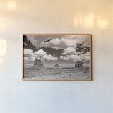 Monument Valley III Sepia by Debra Van Swearingen. shown as a paper print in a natural frame. Available as a archival giclee rolled canvas, fine art paper, or poster print. SKU 81271i.