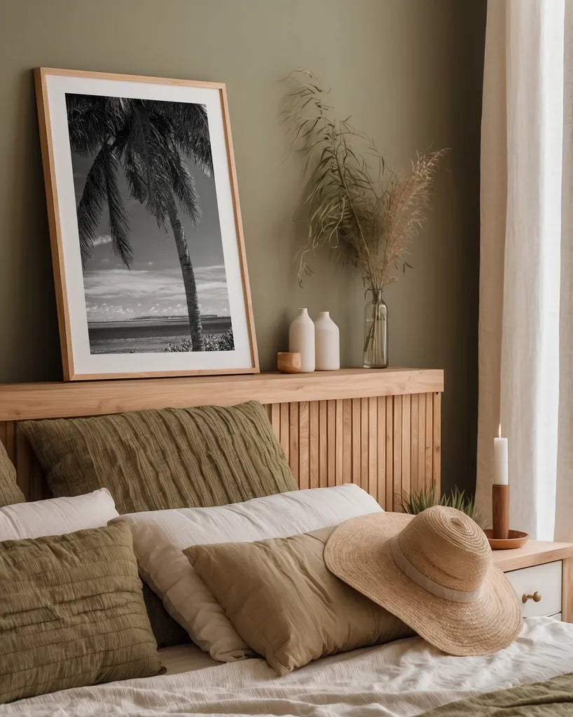 Ocean View by Debra Van Swearingen. shown as a paper print in a natural frame. Available as a archival giclee rolled canvas, fine art paper, or poster print. SKU 42498h.