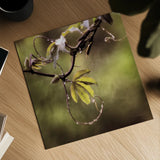 Passion Flower Vine I by Debra Van Swearingen. Shown as a detailed flat fine art print, highlighting archival giclee quality. Available as an archival giclee rolled canvas, fine art paper, or poster print. SKU 63809a.
