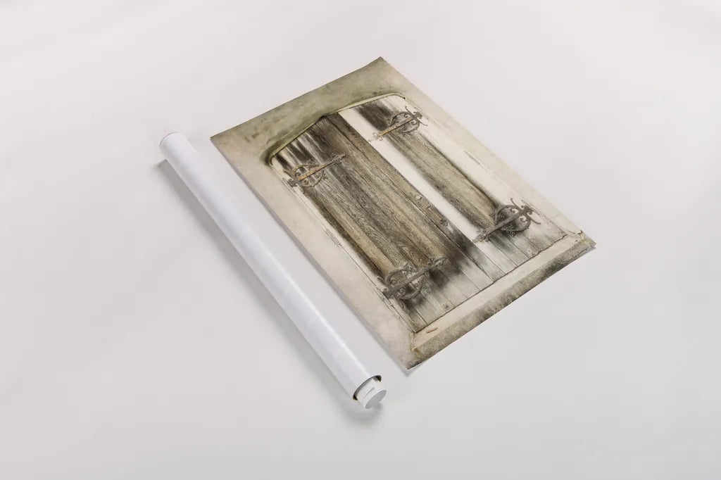 Rustic Door by Debra Van Swearingen. shown as a rolled paper print. Available as archival giclee rolled canvas, fine art paper, or poster print. SKU 88462h.