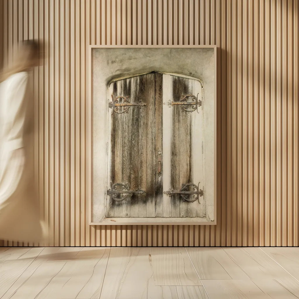 Rustic Door by Debra Van Swearingen. shown as over sized large wall art. Available as an archival giclee rolled canvas, fine art paper, or poster print. SKU 88462h.