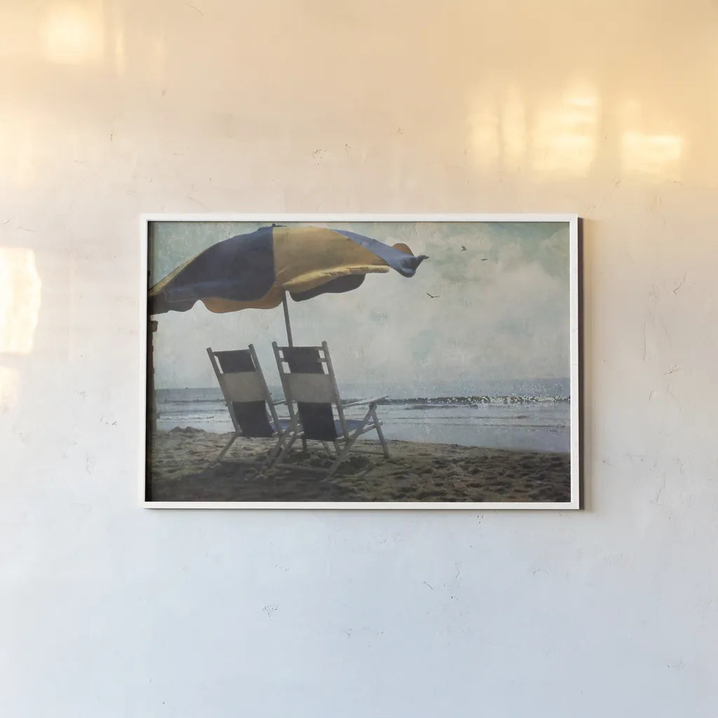 Sea For Two by Debra Van Swearingen. shown as a paper print in a white frame. Available as a archival giclee rolled canvas, fine art paper, or poster print. SKU 47845i.