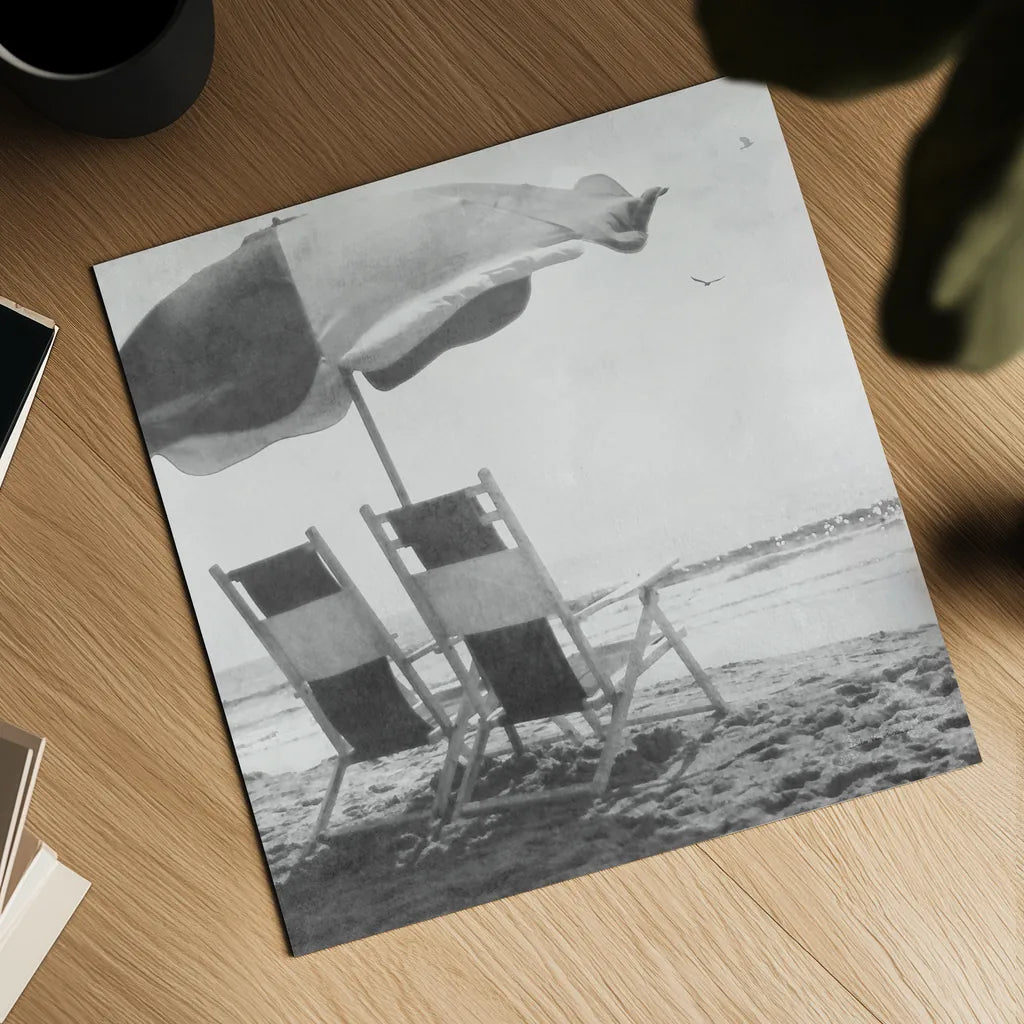 Sea For Two BW Crop by Debra Van Swearingen. Shown as a detailed flat fine art print, highlighting archival giclee quality. Available as an archival giclee rolled canvas, fine art paper, or poster print. SKU 77149a.