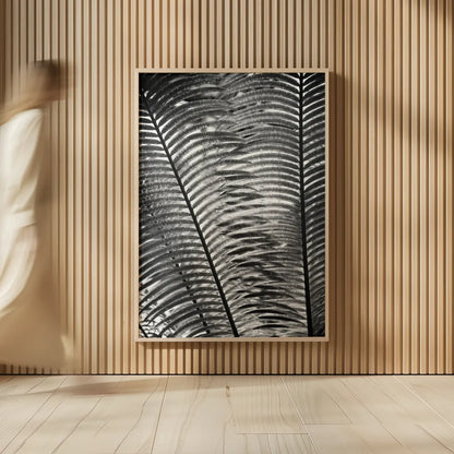 Sunlit Palms I by Debra Van Swearingen. shown as over sized large wall art. Available as an archival giclee rolled canvas, fine art paper, or poster print. SKU 81257h.