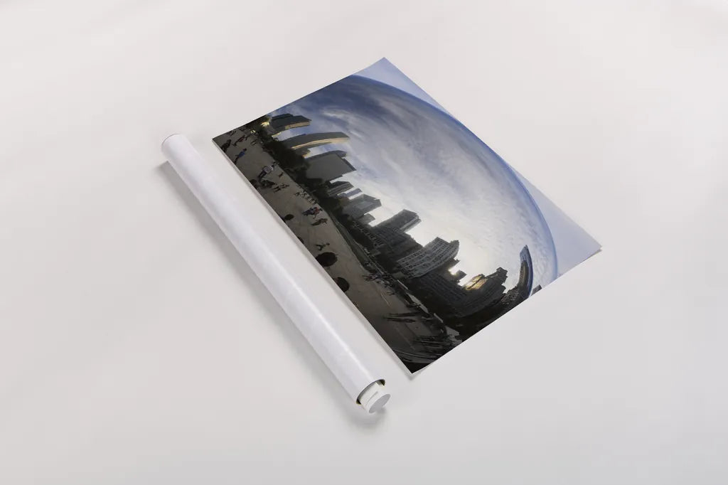 The Bean Chicago by Debra Van Swearingen. shown as a rolled paper print. Available as archival giclee rolled canvas, fine art paper, or poster print. SKU 55174i.