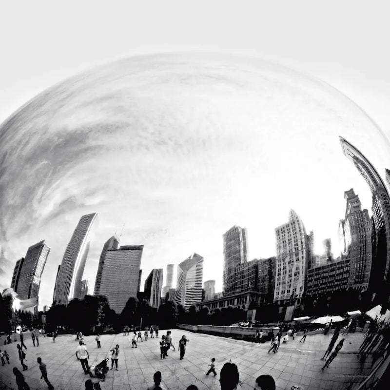 The Bean Chicago Bold Sq by Debra Van Swearingen. SKU 64604a. Archival Giclee Fine art print for wall decor.