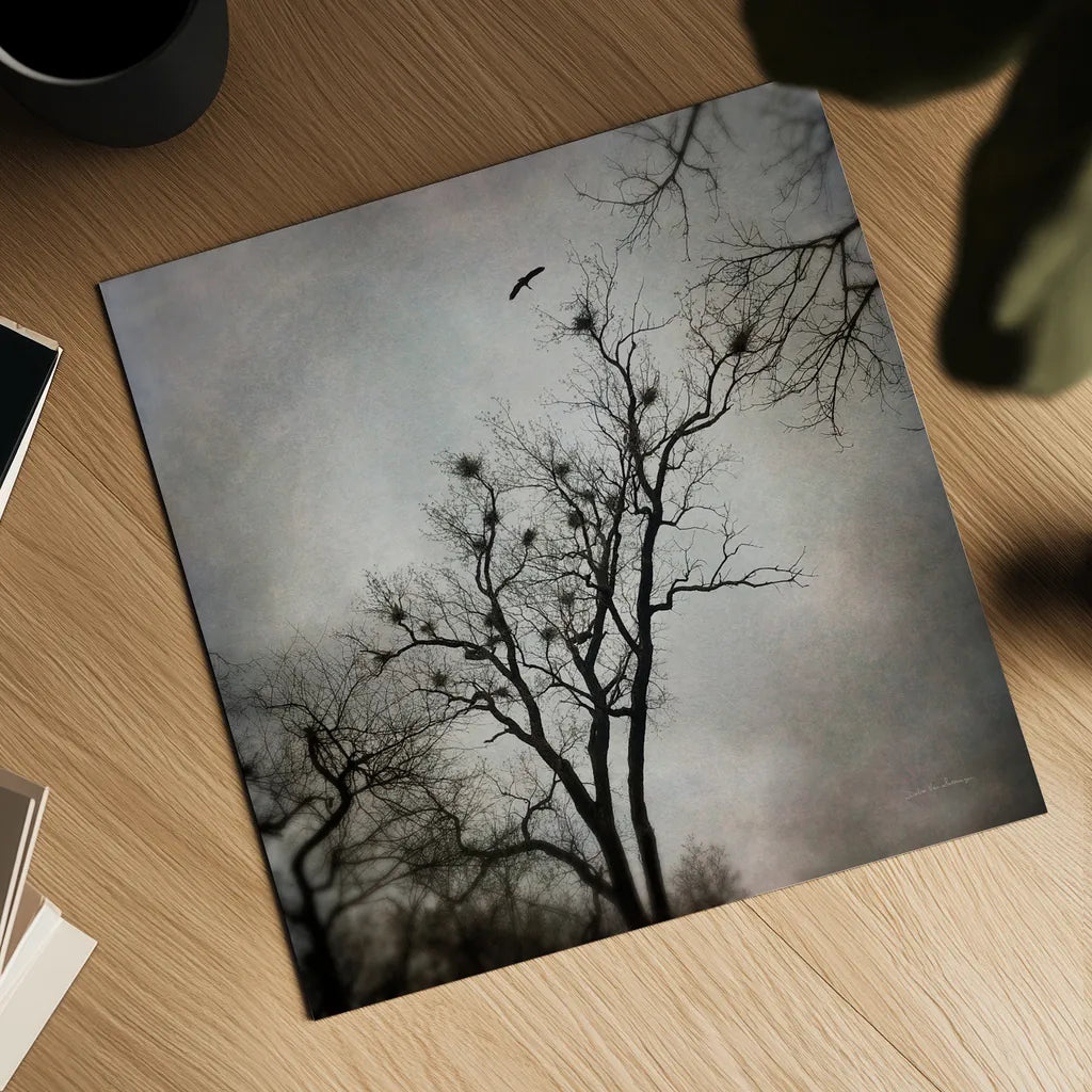 The Heron Rookery by Debra Van Swearingen. Shown as a detailed flat fine art print, highlighting archival giclee quality. Available as an archival giclee rolled canvas, fine art paper, or poster print. SKU 63818a.