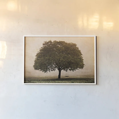 The Hopeful Oak by Debra Van Swearingen. shown as a paper print in a white frame. Available as a archival giclee rolled canvas, fine art paper, or poster print. SKU 45741i.