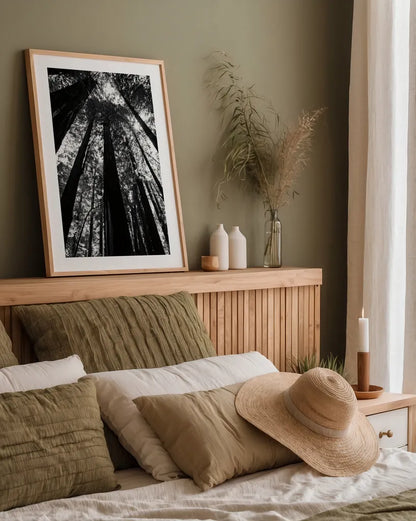 The Stand BW by Debra Van Swearingen. shown as a paper print in a natural frame. Available as a archival giclee rolled canvas, fine art paper, or poster print. SKU 55173h.