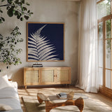 Truth Blueprint Crop by Debra Van Swearingen. Shown in a natural wood frame in a cozy modern living room. Available as an archival giclee rolled canvas, fine art paper, or poster print. SKU 18375a.