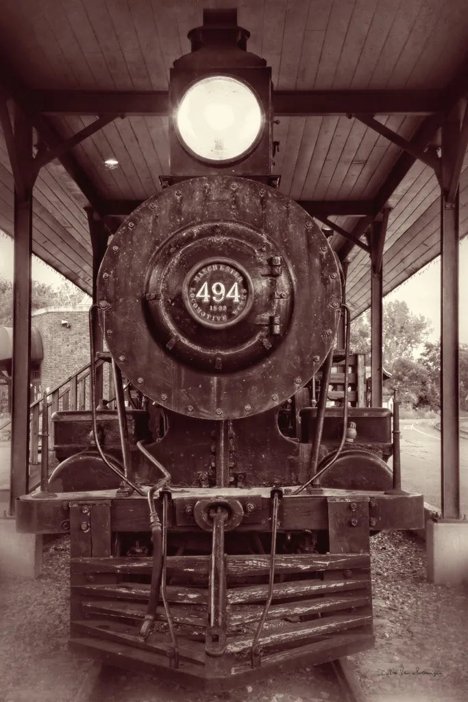 Vintage Train I Sepia by Debra Van Swearingen. SKU 88466h. Archival Giclee Fine art print for wall decor.