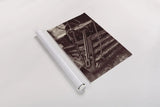 Vintage Train III Sepia by Debra Van Swearingen. shown as a rolled paper print. Available as archival giclee rolled canvas, fine art paper, or poster print. SKU 88468h.