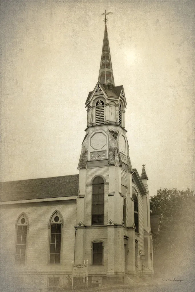 Wooden Steeple by Debra Van Swearingen. SKU 88675h. Archival Giclee Fine art print for wall decor.