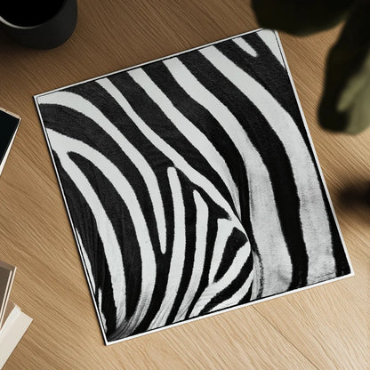 Zebra IV by Debra Van Swearingen. Shown as a detailed flat fine art print, highlighting archival giclee quality. Available as an archival giclee rolled canvas, fine art paper, or poster print. SKU 48736a.