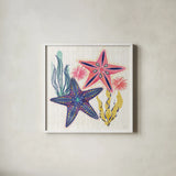 Along The Coast II by Dina June. Shown in a crisp white glass frame for a clean and minimalist style. Available as an archival giclee rolled canvas, fine art paper, or poster print. SKU 85296a.