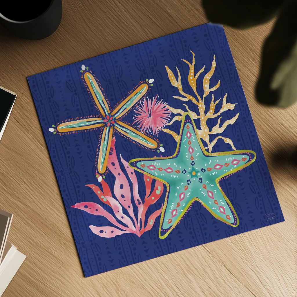 Along The Coast III by Dina June. Shown as a detailed flat fine art print, highlighting archival giclee quality. Available as an archival giclee rolled canvas, fine art paper, or poster print. SKU 85297a.