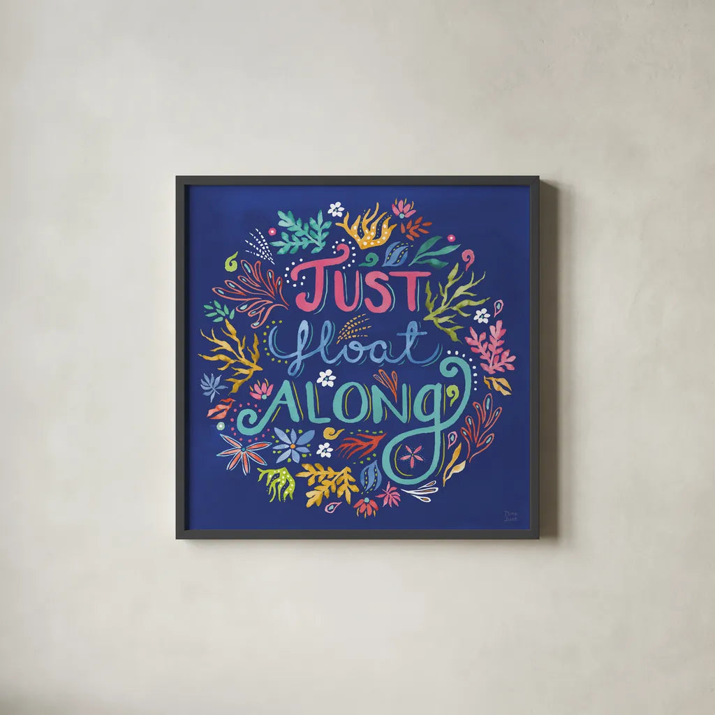 Along The Coast IX by Dina June. Shown in a sleek black glass frame for a contemporary gallery look. Available as an archival giclee rolled canvas, fine art paper, or poster print. SKU 85303a.