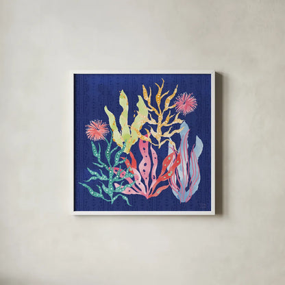 Along The Coast V by Dina June. Shown in a crisp white glass frame for a clean and minimalist style. Available as an archival giclee rolled canvas, fine art paper, or poster print. SKU 85299a.