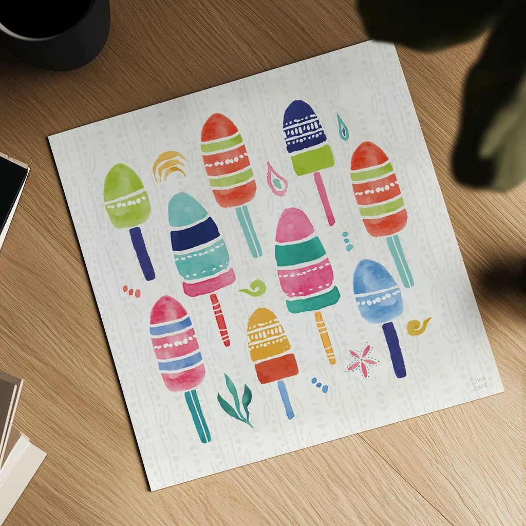 Along The Coast VI by Dina June. Shown as a detailed flat fine art print, highlighting archival giclee quality. Available as an archival giclee rolled canvas, fine art paper, or poster print. SKU 85300a.