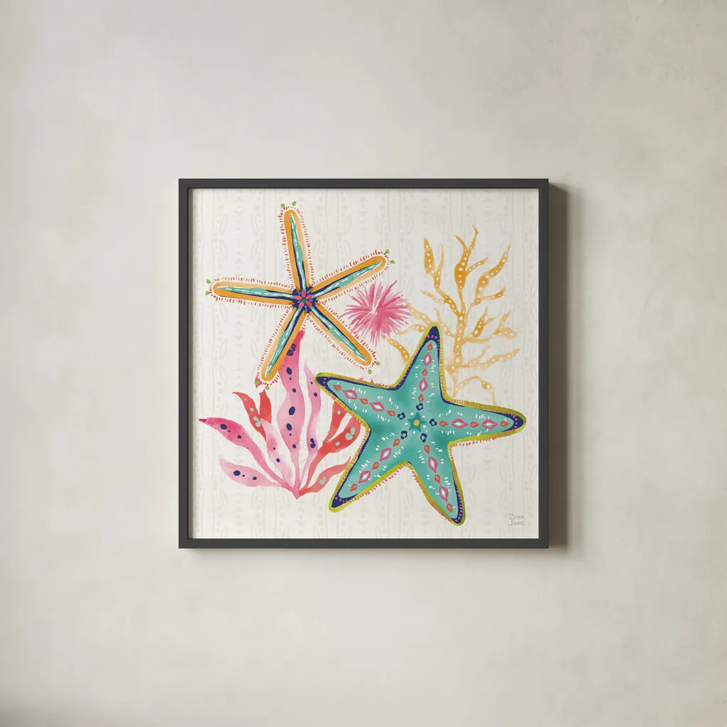 Along the Coast III Light by Dina June. Shown in a sleek black glass frame for a contemporary gallery look. Available as an archival giclee rolled canvas, fine art paper, or poster print. SKU 86004a.