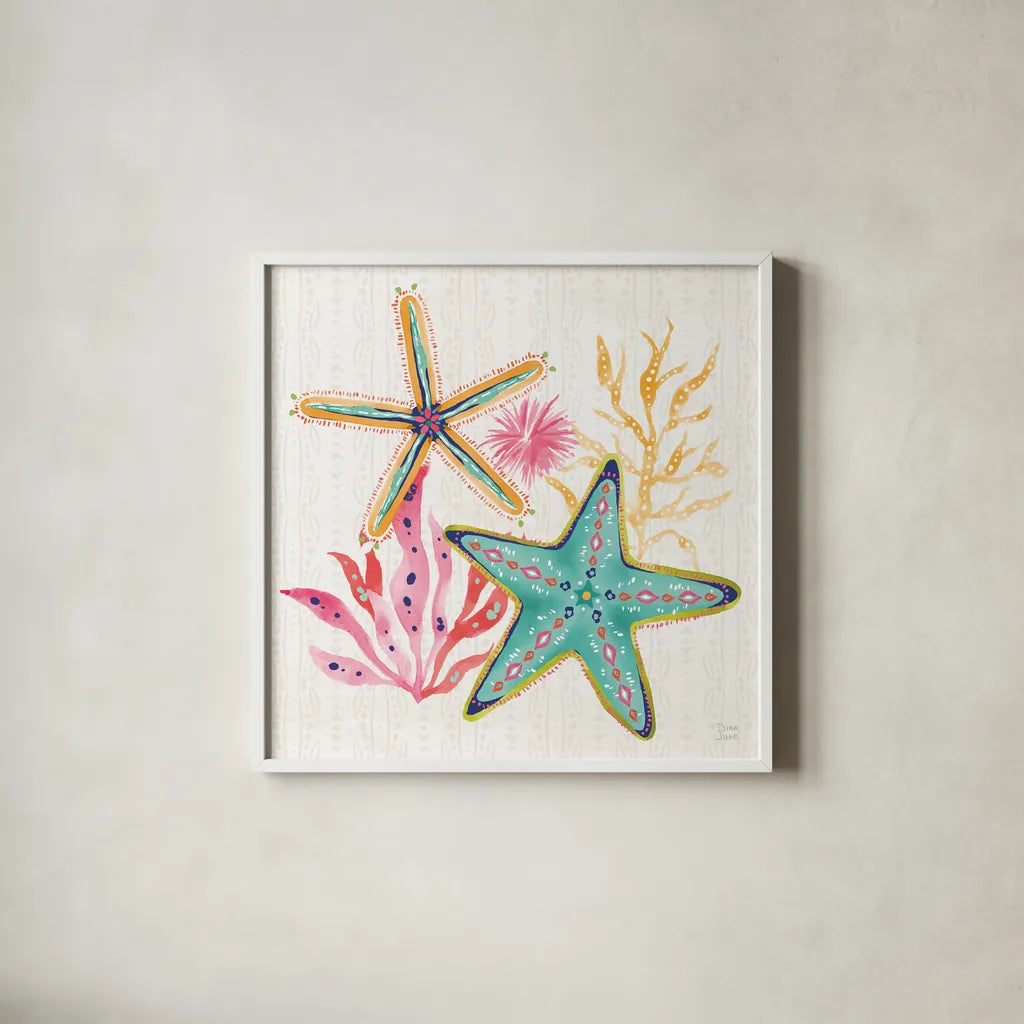 Along the Coast III Light by Dina June. Shown in a crisp white glass frame for a clean and minimalist style. Available as an archival giclee rolled canvas, fine art paper, or poster print. SKU 86004a.