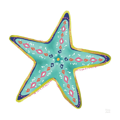 Along the Coast Starfish IV by Dina June. SKU 86009a. Archival Giclee Fine art print for wall decor.