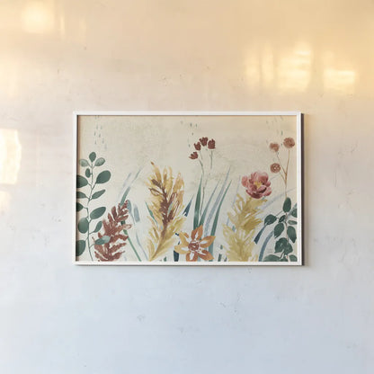Autumnal Garden I by Dina June. shown as a paper print in a white frame. Available as a archival giclee rolled canvas, fine art paper, or poster print. SKU 81113i.