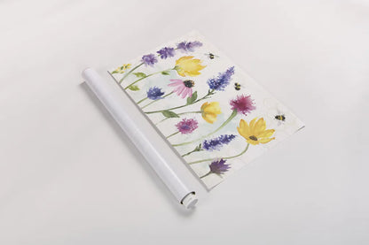 Bee Harmony I by Dina June. shown as a rolled paper print. Available as archival giclee rolled canvas, fine art paper, or poster print. SKU 58646i.