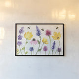 Bee Harmony I by Dina June. shown as a paper print in a black flame. Available as a archival giclee rolled canvas, fine art paper, or poster print. SKU 58646i.