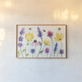 Bee Harmony I by Dina June. shown as a paper print in a natural frame. Available as a archival giclee rolled canvas, fine art paper, or poster print. SKU 58646i.