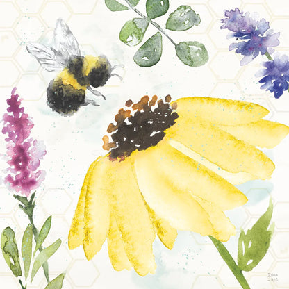 Bee Harmony III by Dina June. SKU 58648a. Archival Giclee Fine art print for wall decor.