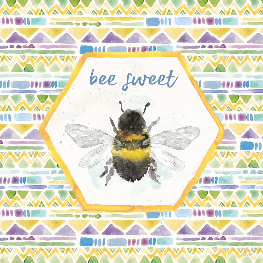 Bee Harmony VI by Dina June. SKU 58651a. Archival Giclee Fine art print for wall decor.