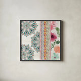 Bohemian Vibes II by Dina June. Shown in a sleek black glass frame for a contemporary gallery look. Available as an archival giclee rolled canvas, fine art paper, or poster print. SKU 60778a.