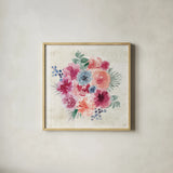 Bohemian Vibes IV by Dina June. Shown in a natural wood glass frame for a timeless modern aesthetic. Available as an archival giclee rolled canvas, fine art paper, or poster print. SKU 60780a.
