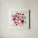 Bohemian Vibes IV by Dina June. Shown in a crisp white glass frame for a clean and minimalist style. Available as an archival giclee rolled canvas, fine art paper, or poster print. SKU 60780a.
